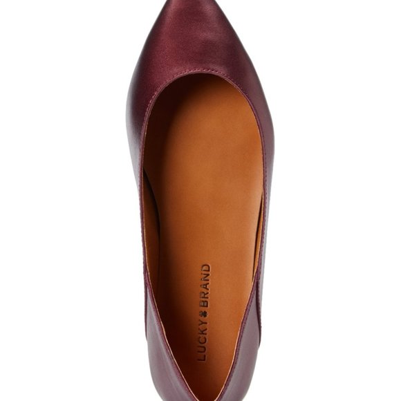 Lucky Brand Sugar Red Bethysa Leather Ballet Flat - Picture 4 of 5